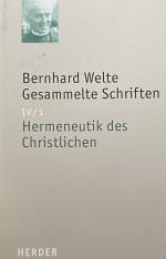 Bernhard Welte: Gesammelte Schriften. IV