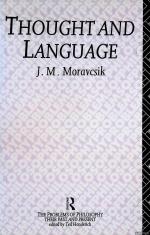 Moravcsik, J.M.E.: Thought and Language: Moravcsik, J.M.E.: Thought and Language: