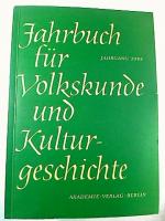 Jahrbuch für Volkskunde und Kulturgeschichte. - (Neue Folge Band 16) / Jahrgang 1988.