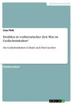 Erzählen in vorliterarischer Zeit. Was ist Gedächtniskultur? / Die Gedächtniskultur in Irland, nach Paul Gaechter / Lisa Fink / Taschenbuch / Paperback / 24 S. / Deutsch / 2014 / GRIN Verlag