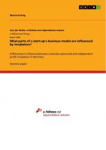 What parts of a start-up¿s business model are influenced by incubators? / Differences in influence between university-sponsored and independent profit incubators in Germany / Moritz Krönig / Buch