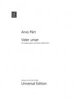 Vater unser / Gewidmet dem Heiligen Vater, Papst Benedikt XVI.. für Knabensopran und Klavier. hoch. Ausgabe mit CD. / Arvo Pärt / Broschüre / Salonmusik für Gitarre allein / Buch + CD / Englisch