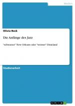 Olivia Beck: Die Anfänge des Jazz / "sch