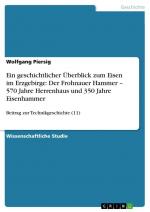 Ein geschichtlicher Überblick zum Eisen im Erzgebirge: Der Frohnauer Hammer ¿ 570 Jahre Herrenhaus und 350 Jahre Eisenhammer / Beitrag zur Technikgeschichte (11) / Wolfgang Piersig / Taschenbuch