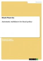 Automatic stabilizers for fiscal policy / Khanh Pham-Gia / Taschenbuch / Paperback / 28 S. / Englisch / 2009 / GRIN Verlag / EAN 9783640380916