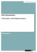 Arbeitsplatz- und Tätigkeitsanalyse / Julia Tschumatschow / Taschenbuch / 24 S. / Deutsch / 2008 / GRIN Verlag / EAN 9783638854115