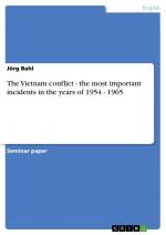 The Vietnam conflict - the most important incidents in the years of 1954 - 1965 / Jörg Bahl / Taschenbuch / Paperback / 28 S. / Englisch / 2007 / GRIN Verlag / EAN 9783638869621