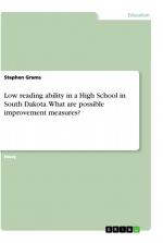 Low reading ability in a High School in South Dakota. What are possible improvement measures? / Stephen Grams / Taschenbuch / Paperback / 24 S. / Englisch / 2019 / GRIN Verlag / EAN 9783668960138