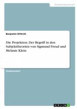 Die Projektion. Der Begriff in den Subjekttheorien von Sigmund Freud und Melanie Klein / Benjamin Dittrich / Taschenbuch / Paperback / 28 S. / Deutsch / 2021 / GRIN Verlag / EAN 9783346358486