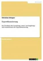 Exportfinanzierung / Ein Überblick über kurzfristige, mittel- und langfristige und Sonderformen der Exportfinanzierung / Christian Schaper / Taschenbuch / 32 S. / Deutsch / 2018 / GRIN Verlag
