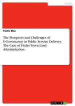 The Prospects and Challenges of E-Governance in Public Service Delivery. The Case of Fitche Town Land Administration / Tesfu Eba / Taschenbuch / Paperback / Englisch / 2023 / GRIN Verlag