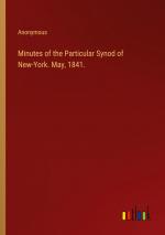 Minutes of the Particular Synod of New-York. May, 1841. / Anonymous / Taschenbuch / Paperback / Englisch / 2024 / Outlook Verlag / EAN 9783368896324