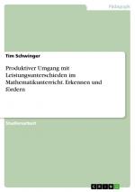 Produktiver Umgang mit Leistungsunterschieden im Mathematikunterricht. Erkennen und fördern / Tim Schwinger / Taschenbuch / Paperback / 28 S. / Deutsch / 2021 / GRIN Verlag / EAN 9783346351517