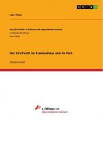 Das Strafrecht im Krankenhaus und im Park / Luke Tilson / Taschenbuch / Paperback / 36 S. / Deutsch / 2021 / GRIN Verlag / EAN 9783346519610
