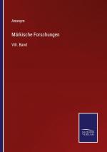 Märkische Forschungen / VIII. Band / Anonym / Taschenbuch / Paperback / 256 S. / Deutsch / 2022 / Outlook / EAN 9783375025229