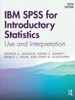 George A. Morgan: IBM SPSS for Introduct