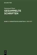 Immanuel Kant: Vorkritische Schriften II