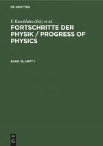 Fortschritte der Physik / Progress of Physics. Band 25, Heft 1