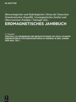 Ergebnisse der Beobachtungen am Adolf Schmidt-Observatorium für Erdmagnetismus in Niemegk in den Jahren 1939¿1944, Teil 1