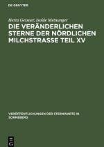 Die veränderlichen Sterne der nördlichen Milchstraße Teil XV