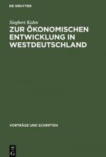 Siegbert Kahn: Zur ökonomischen Entwickl