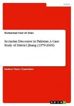 Sectarian Discourse in Pakistan. A Case Study of District Jhang (1979-2009)