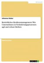 Betriebliches Resilienzmanagement. Wie Unternehmen in Veränderungsprozessen agil und robust bleiben