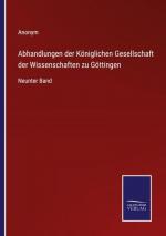 Abhandlungen der Königlichen Gesellschaft der Wissenschaften zu Göttingen