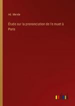 Étude sur la prononciation de l'e muet à Paris