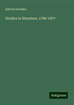 Studies in literature, 1789-1877