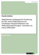 Möglichkeiten pädagogischer Förderung der Ich- und Sozialkompetenz  bei 5-6-jährigen Integrationskindern mit Wahrnehmungsstörungen - betrachtet an einem Fallbeispiel