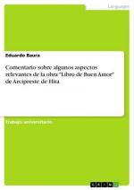 Comentario sobre algunos aspectos relevantes de la obra "Libro de Buen Amor" de Arcipreste de Hita