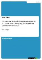 Die externe Krisenkommunikation der BP PLC nach dem Untergang der Bohrinsel ¿Deepwater Horizon¿