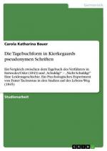 Die Tagebuchform in Kierkegaards pseudonymen Schriften