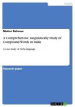 A Comprehensive Linguistically Study of Compound Words in India