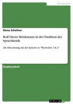 Rolf Dieter Brinkmann in der Tradition der Sprachkritik