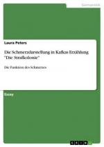 Die Schmerzdarstellung in Kafkas Erzählung "Die Strafkolonie"