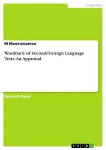 Washback of Second/Foreign Language Tests. An Appraisal