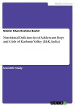 Nutritional Deficiencies of Adolescent Boys and Girls of Kashmir Valley (J&K, India)