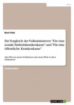 Ein Vergleich der Volksinitiativen "Für eine soziale Einheitskrankenkasse" und "Für eine öffentliche Krankenkasse"