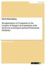 Reorganization of Companies in the Context of Mergers & Acquisitions with the Focus on Interpersonal and Professional Problems