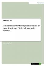 Konzentrationsförderung im Unterricht an einer Schule mit Förderschwerpunkt "Lernen"