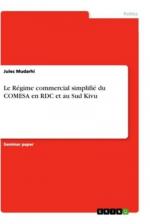 Le Régime commercial simplifié du COMESA en RDC et au Sud Kivu