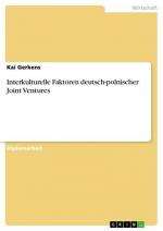 Interkulturelle Faktoren deutsch-polnischer Joint Ventures