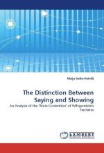 The Distinction Between Saying and Showing