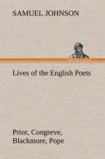 Lives of the English Poets : Prior, Congreve, Blackmore, Pope