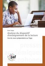 Analyse du dispositif d'enseignement de la lecture