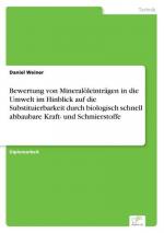 Bewertung von Mineralöleinträgen in die Umwelt im Hinblick auf die Substituierbarkeit durch biologisch schnell abbaubare Kraft- und Schmierstoffe