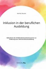 Inklusion in der beruflichen Ausbildung. Maßnahmen der UN-Behindertenrechtskonvention zur Förderung einer inklusiven Berufsausbildung