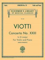 Concerto No. 23 in G Major: Schirmer Library of Classics Volume 444 Score and Parts